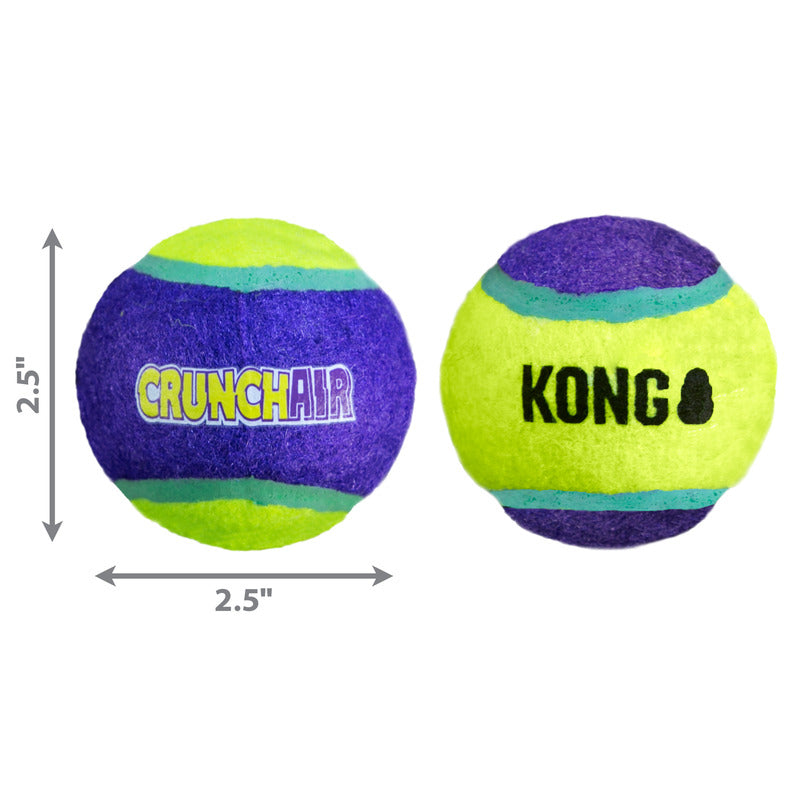 Kong Crunchair Tennisballen 6,5X6,5X6,5 Cm 3 St