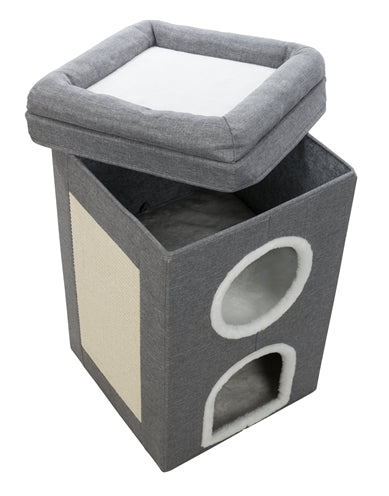 Trixie Krabpaal Cat Tower Saul Grijs 39X39X64 Cm