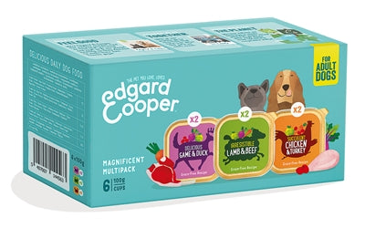 Edgard & Cooper Multipack Hond Adult Kip / Wild / Lam Graanvrij 6X100 Gr