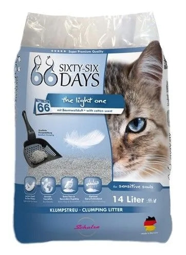 Merkloos 66 Days Cotton Light Kattenbakvulling 14 Ltr