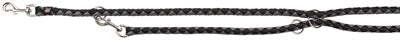 Trixie Hondenriem Cavo Verstelbaar Zwart / Grijs 200X1,2 Cm