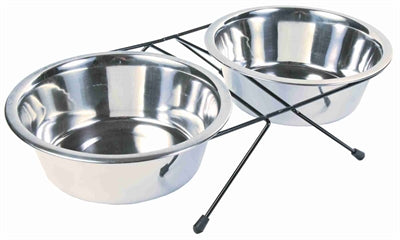 Trixie Voer / Waterbak-Set Rvs / Metaal 2X450 Ml