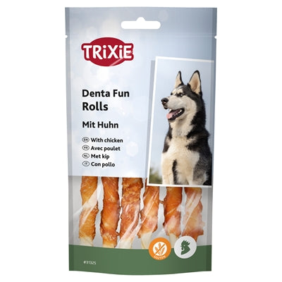 Trixie Denta Fun Chicken Chewing Rolls 12 Cm 200 St