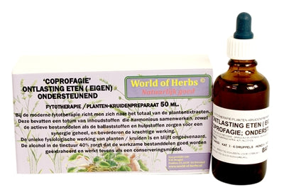 Dierendrogist World Of Herbs Fytotherapie Coprofagie Ontlasting Eten 50 Ml