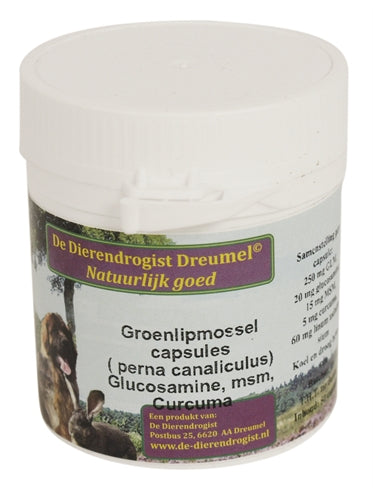 Dierendrogist Groenlipmossel Met Glucosamine / Msm / Curcuma 50 St