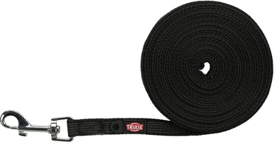 Trixie Hondenriem Sleeplijn Met Rubber Bekleed Zwart 10 Mtrx1,5 Cm