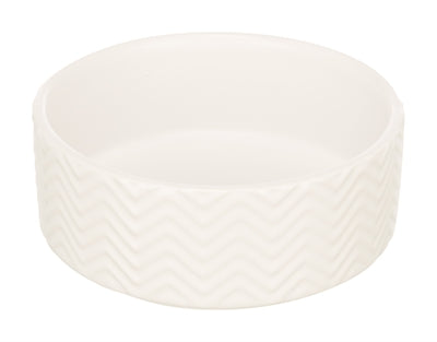 Trixie Voerbak / Drinkbak Wave Keramiek Wit 13 Cm 400 Ml