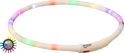 Trixie Lichtgevende Halsband Hond Usb Siliconen Oplaadbaar Meerkleurig 70X1 Cm