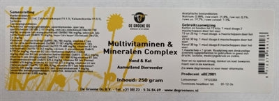 De Groene Os Multivitaminen / Mineralen Complex Hond / Kat 250 Gr