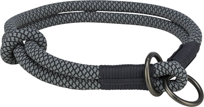 Trixie Halsband Hond Soft Half-Slip Zwart / Grijs 30X0,6 Cm