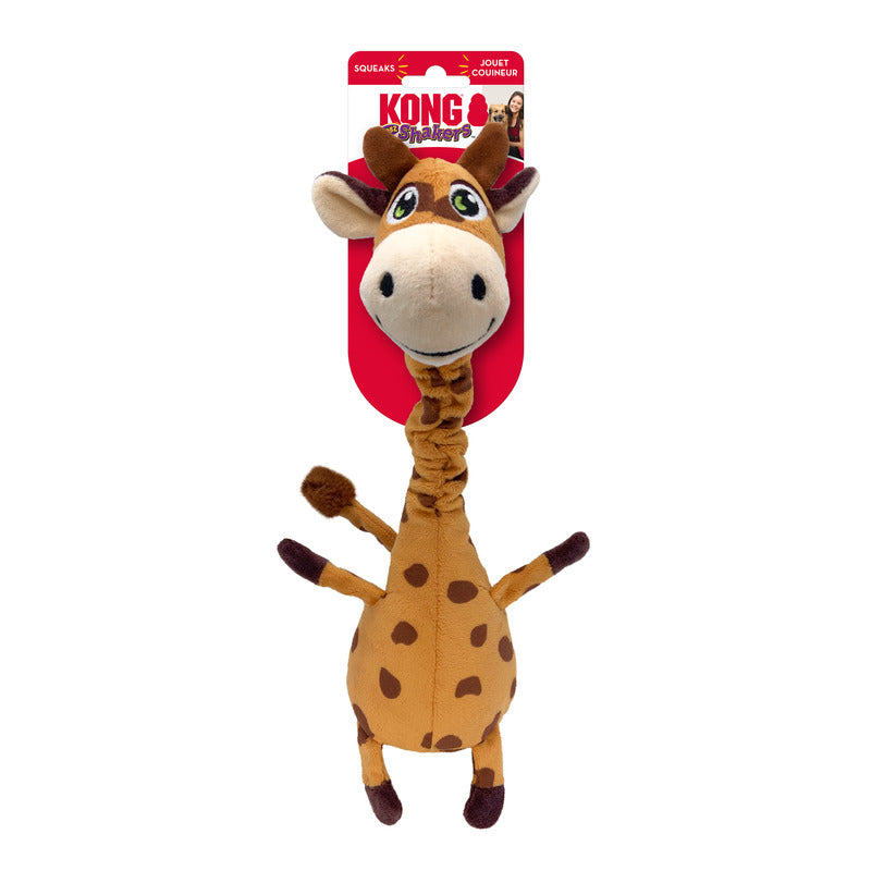 Kong Shakers Bobz Giraf Met Piep Bruin 30,5X16X9 Cm