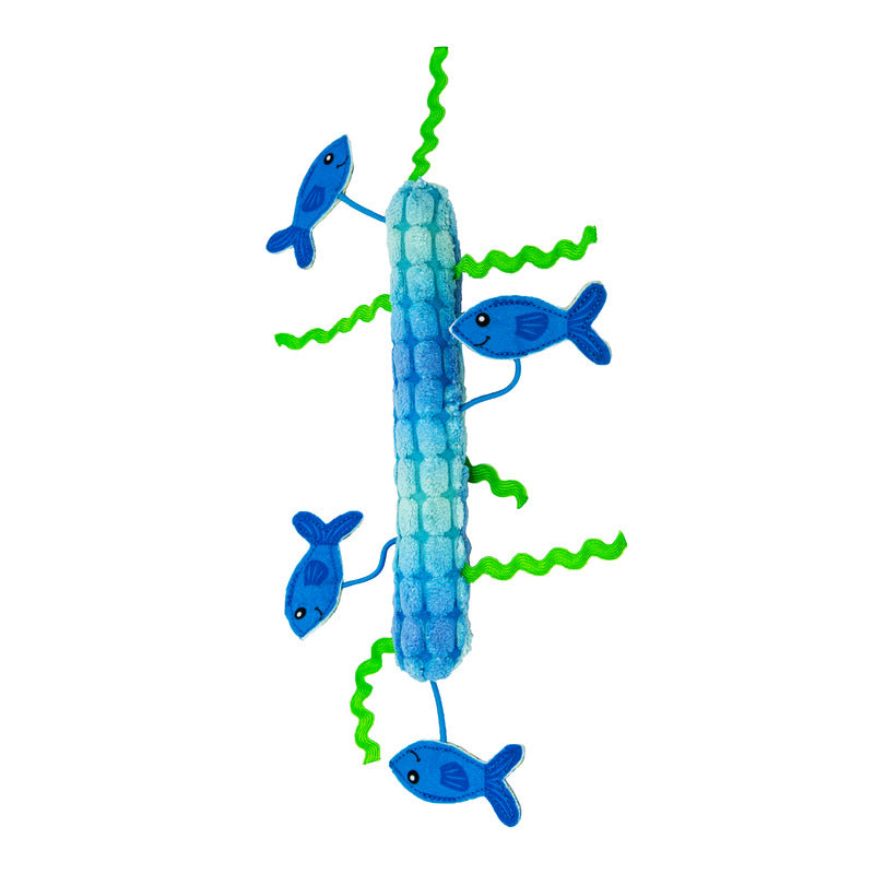 Kong Kickeroo Stickeroo Met Kreukgeluid En Catnip Blauw 26X11,5X2 Cm