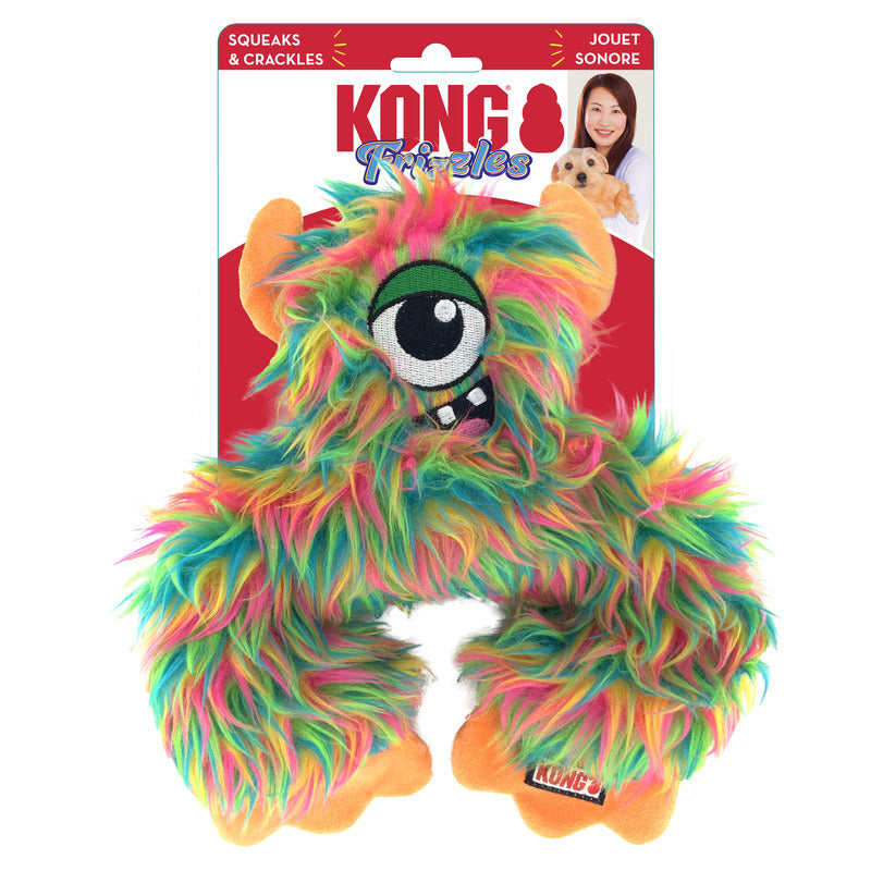 Kong Frizzle Frazzle Met Piep En Kreukelgeluid Verstevigd 23X21X6 Cm