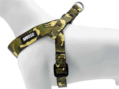 Morso Mini Hondentuig Verstelbaar Gerecycled Full Metal Dog Bruin 24-32X1,5 Cm