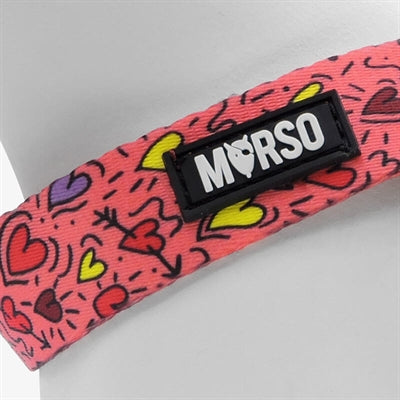 Morso Mini Hondentuig Verstelbaar Gerecycled Pink Think Roze 24-32X1,5 Cm