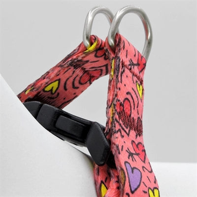 Morso Mini Hondentuig Verstelbaar Gerecycled Pink Think Roze 24-32X1,5 Cm