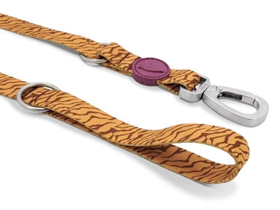 Morso Hondenriem Verstelbaar Gerecycled Jungle Drum Oranje 75-230X1,5 Cm 1-4 Kg