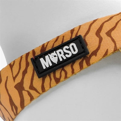 Morso Mini Hondentuig Verstelbaar Gerecycled Jungle Drum Oranje 24-32X1,5 Cm