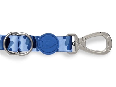 Morso Hondenriem Verstelbaar Gerecycled Splash Blauw 75-230X1,5 Cm 1-4 Kg