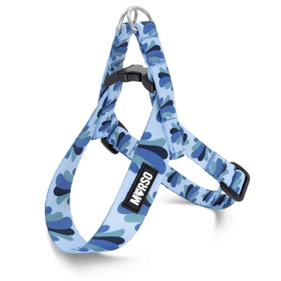Morso Mini Hondentuig Verstelbaar Gerecycled Splash Blauw 24-32X1,5 Cm