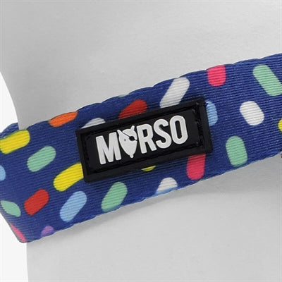 Morso Mini Hondentuig Verstelbaar Gerecycled Color Invaders Paars 24-32X1,5 Cm