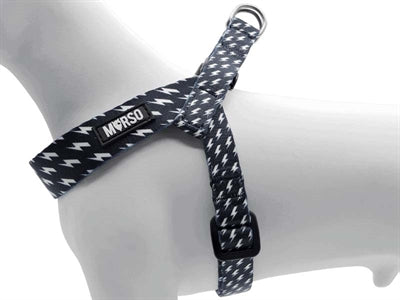 Morso Mini Hondentuig Verstelbaar Gerecycled Power Flow Zwart 24-32X1,5 Cm