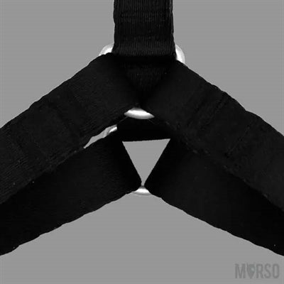 Morso Hondentuig H-Tuig Gerecycled Pureness Zwart 40-55X1,5 Cm