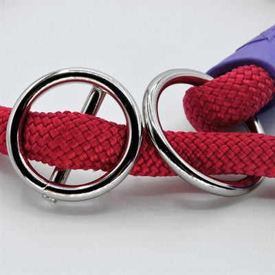 Morso Half Slip Halsband Hond Regular Rope Gerecycled Red Velvet Rood 45X1 Cm