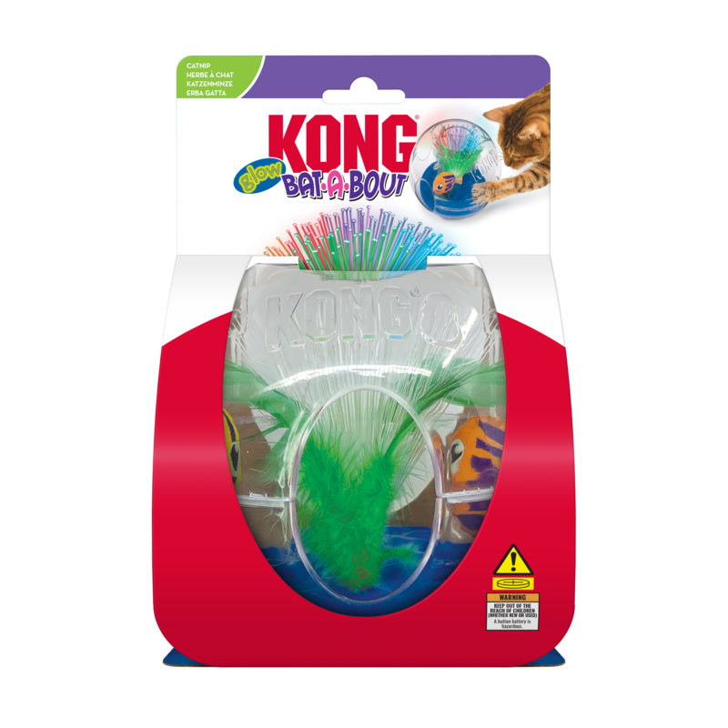 Kong Bat-A-Bout Aquarium Met Catnip 14X15X15 Cm
