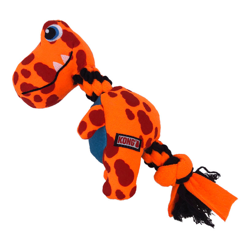 Kong Signature Dynos Fleece Met Piep Assorti 32X14X10 Cm