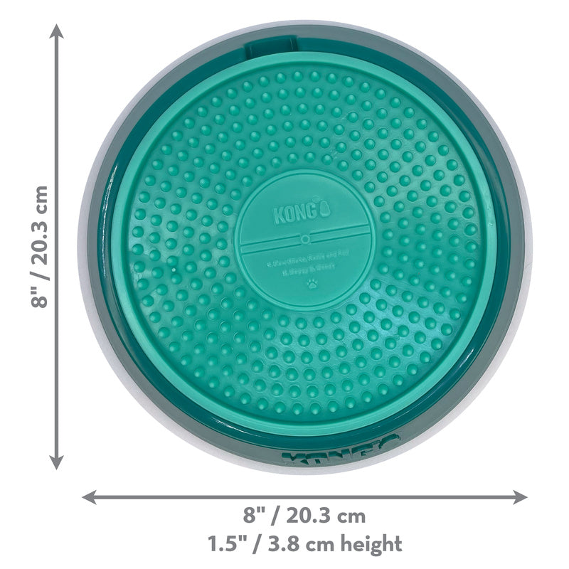 Kong Licks Spinz Teal Groenblauw 20X20X4,5 Cm