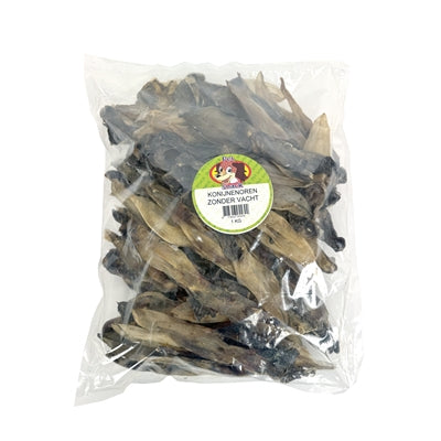 Petsnack Konijnenoren Zonder Vacht 1 Kg