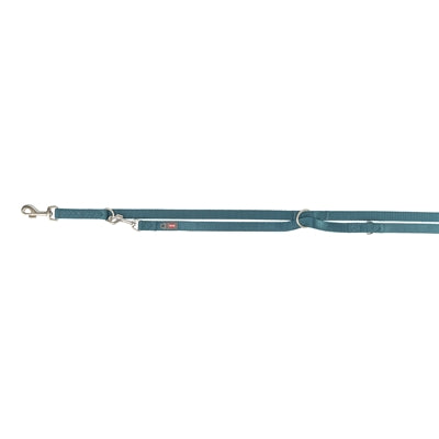 Trixie Hondenriem Premium Verstelbaar Petrol Blauw 200X1 Cm