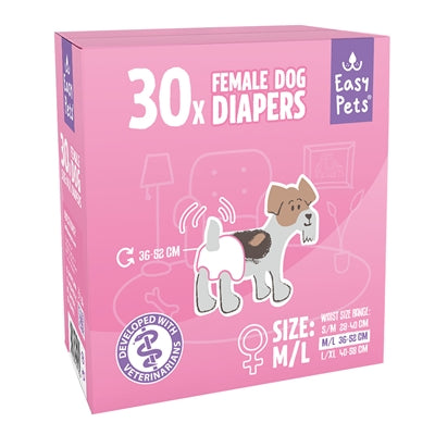 Easypets Hondenluiers Teef S/M 30 St