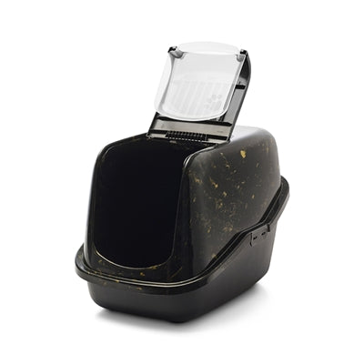 Savic Kattenbak Nestor Marble Zwart / Goud 56X39X38,5 Cm