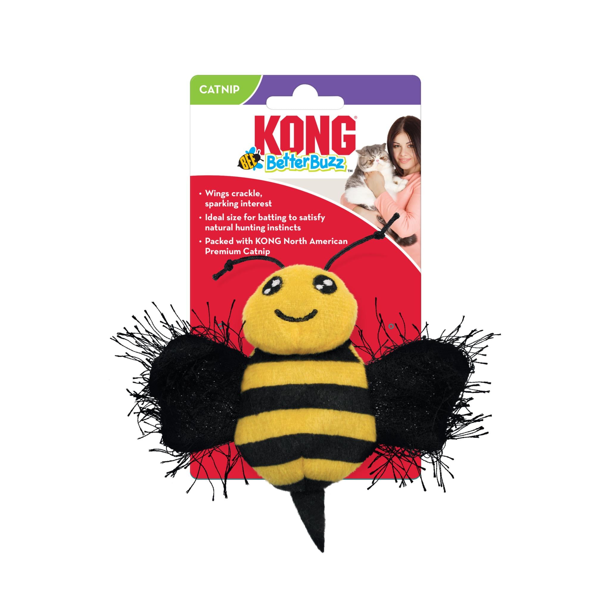 Kong Better Buzz Bee Geel / Zwart 12,5X11X4 Cm