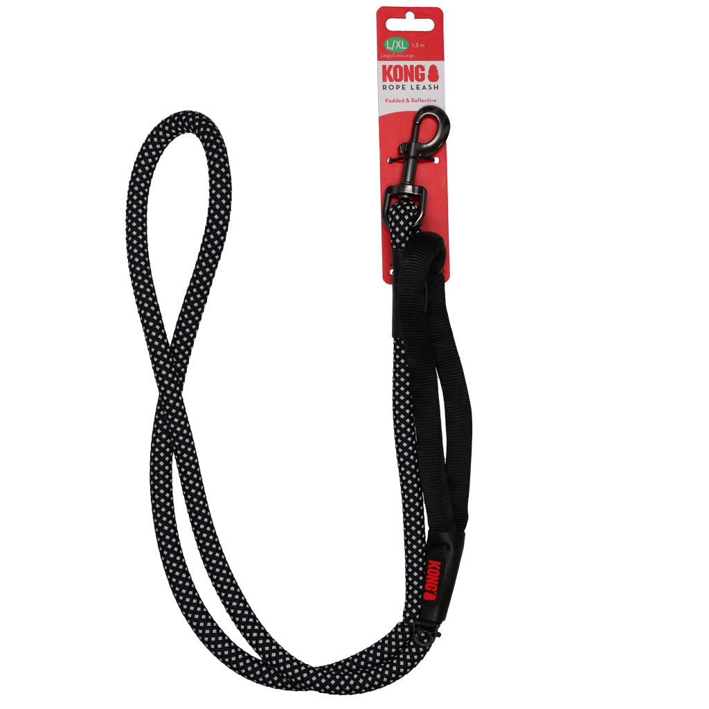 Kong Hondenriem Retriever Touw Zwart 1,5 Mtr