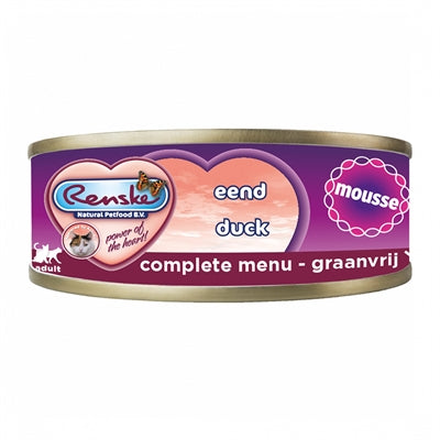 Renske Kat Vers Bereid Mousse Eend Graanvrij 24X70 Gr