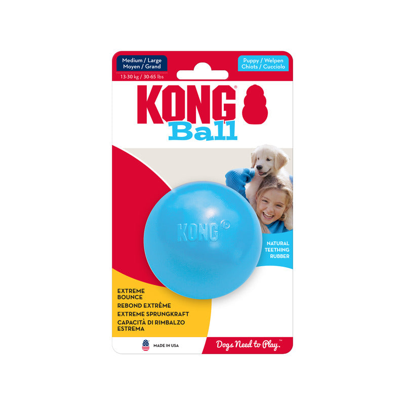 Kong Puppy Ball Roze Of Lichtblauw Assorti 7,5X7,5X7,5 Cm