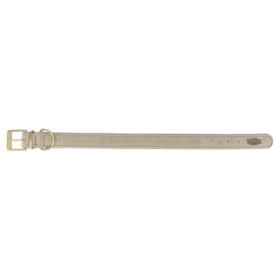 Trixie Halsband Hond Pure Leer Lichtgrijs Xs-S 27-34X2,5 Cm