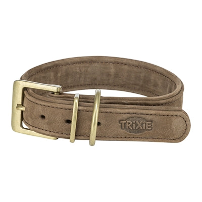 Trixie Halsband Hond Pure Leer Bruin Xs-S 27-34X2,5 Cm