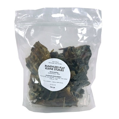 Petsnack Rundvlees Plat Kleine Stukjes 200 Gr