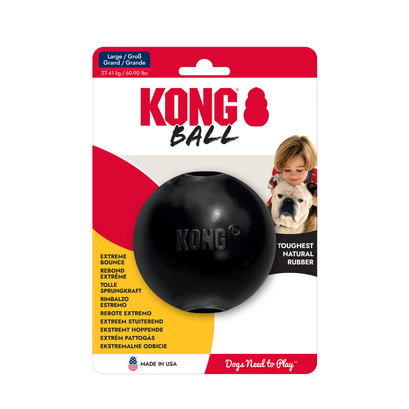 Kong Extreme Bal Met Gat Zwart 9X9X9 Cm