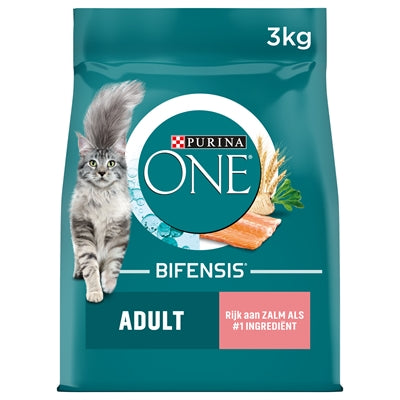 Purina One Adult Zalm / Volkoren Granen 3 Kg