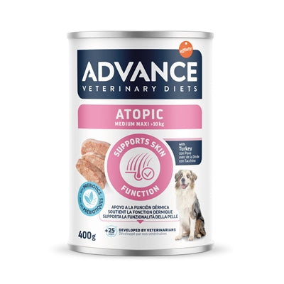 Advance Veterinary Diet Dog Atopic Gevoelige Huid Medium / Maxi 6X400 Gr
