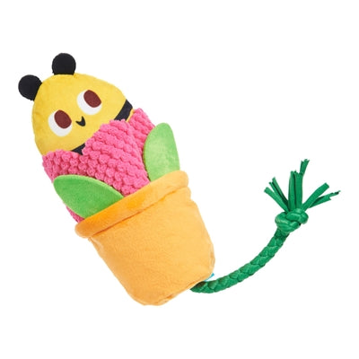 Bark Pollen Nate Bij In Bloempot Pluche Met Flostouw 32X15X8 Cm Tot 10 Kg