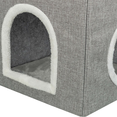 Trixie Kattenmand / Kattenhuis Nora Soft 2 Verdriepingen Lichtgrijs 47X47X67 Cm