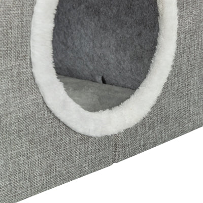 Trixie Kattenmand / Kattenhuis Nora Soft 2 Verdriepingen Lichtgrijs 47X47X67 Cm