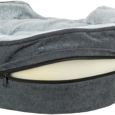 Trixie Vital Hondenmand Lino Soft Ovaal Grijs / Lichtgrijs 60X45 Cm