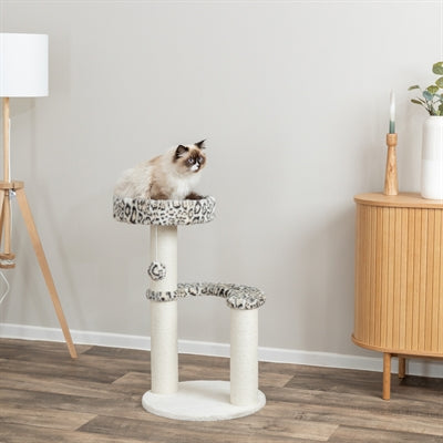 Trixie Krabpaal Leo Panterprint Rond Creme 42X42X82 Cm
